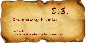 Drahovszky Bianka névjegykártya