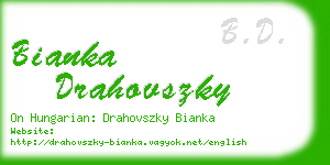 bianka drahovszky business card